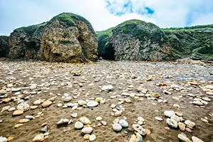 Sunny Cliffs and beach at Blackhall Rocks and Cromdon Dene Beach