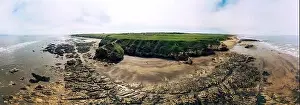 Blackhall Rocks Prints: Sunny Cliffs and beach at Blackhall Rocks and Cromdon Dene Beach