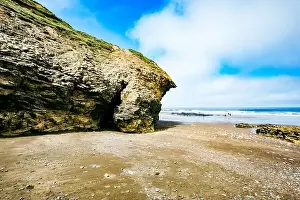 Blackhall Rocks Prints: Sunny Cliffs and beach at Blackhall Rocks and Cromdon Dene Beach