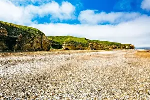 Blackhall Rocks Prints: Sunny Cliffs and beach at Blackhall Rocks and Cromdon Dene Beach
