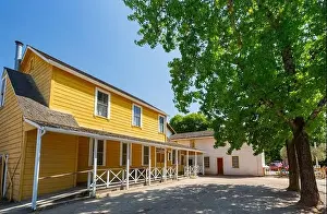 Sunny view of the Sonoma State Historic Park at California