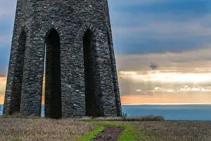 Seascapes Prints: Sunrise over The Daymark, Kingswear, Devon, England, Europe