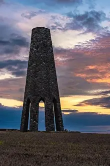 Seascapes Prints: Sunrise over The Daymark, Kingswear, Devon, England, Europe
