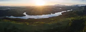 East Bay Prints: Sunrise greets the tranquil, green hills of the east bay region of Northern California