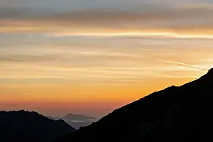 Corsica Prints: Sunrise after leaving Onda refuge, GR20, Corsica, France