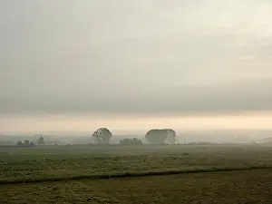 Northern Italy Prints: Sunrise over the Po Valley near the city of Cuneo, in south-western Piedmont