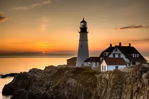 Light House Prints: Sunrise at Portland Head Light
