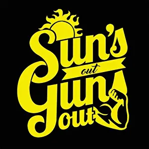 Cigar Prints: Suns out Guns out a beautiful illustration for t-shirt printing and more