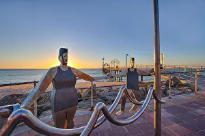 South Australia Prints: Sunset at Adelaide's Brighton beach, Adelaide Australia