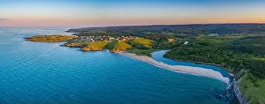 Sinemorets Prints: Sunset aerial view of Veleka beach in Bulgaria