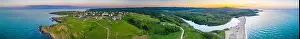 Sinemorets Prints: Sunset aerial view of Veleka beach in Bulgaria