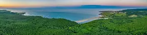 Sinemorets Prints: Sunset aerial view of Veleka beach in Bulgaria