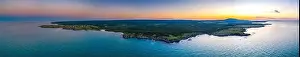 Sinemorets Prints: Sunset aerial view of Veleka beach in Bulgaria