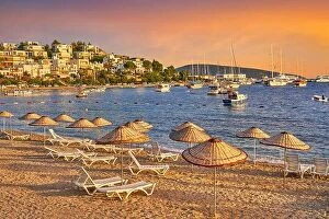 Images Dated 9th June 2018: Sunset at Bodrum beach, Turkey