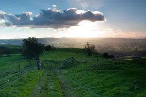 Access Prints: Sunset on Corndon Hill near Bishop's Castle