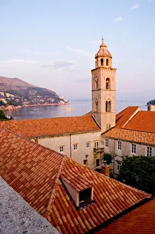 Dominican Prints: Sunset, Dubrovnik Bell tower of the Dominican monastery, Croatia