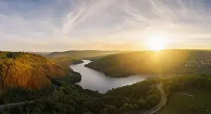Sunset at the Lake Rursee, Eifel Germany