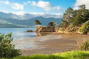 Low Tide Prints: Sunset at Otago Harbour east of Dunedin, New Zealand