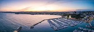Torre Prints: Sunset over Torquay Harbour and Marina