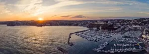 Torre Prints: Sunset over Torquay Harbour and Marina