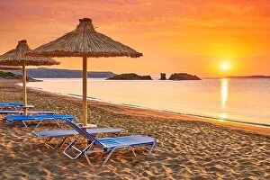 Images Dated 24th June 2017: Sunset at Vai Beach, Crete Island, Greece