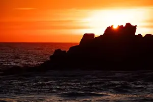 Route 1 Prints: Sunset view of Pfeiffer Beach in Big Sur, California, USA