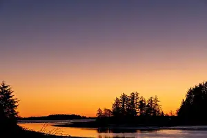 Chuck Haney Prints: Sunset at Willapa National Wildlife Refuge in Washington State, USA