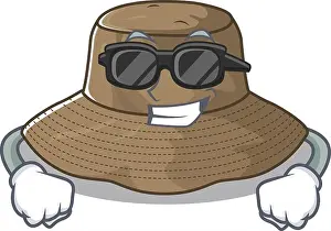 Hear Prints: Super cool bucket hat character wearing black glasses