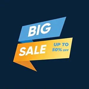 Stickers Prints: Super Sale Design for business. Discount Banner Promotion Template