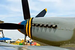 Wisconsin Prints: Supermarine Spitfire RAF Fighter, nose section at the air show