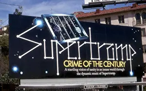 Boulevard Prints: Supertramp billboard for Crime of the Century album on the Sunset Strip in Los Angeles
