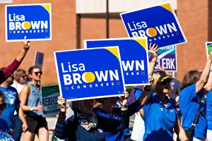 Washington State Prints: Supporters of Lisa Brown, a Democratic candidate running to represent Washington's 5th Congressional District