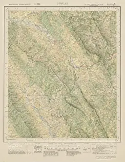 1925 Prints: SURVEY OF INDIA 53 A/NW Himachal Pradesh Pragpur Nadaun Jawalamukhi Amb 1925 map