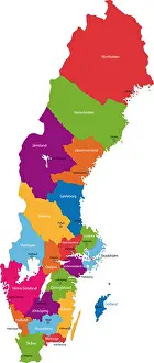 Territories Prints: Sweden map