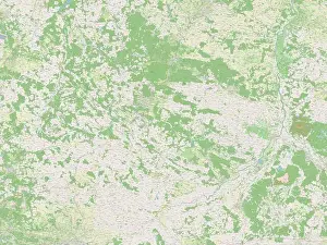 Continent Prints: Swietokrzyskie, voivodeship|province of Poland. Open Street Map