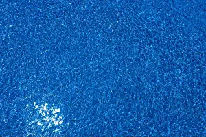 Shine Prints: Swimming pool, blue clear water in the outdoor pool