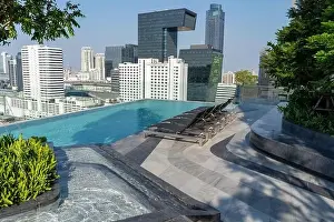 Bask Prints: Swimming Pool on roof top of Condominium or Swimming of Hotel Coastline