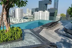 Swimming Pool on roof top of Condominium or Swimming of Hotel Coastline
