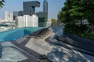 Swimming Pool on roof top of Condominium or Swimming of Hotel Coastline