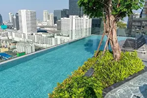 Bask Prints: Swimming Pool on roof top of Condominium or Swimming of Hotel Coastline