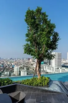 Bask Prints: Swimming Pool on roof top of Condominium or Swimming of Hotel Coastline