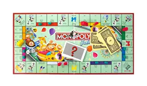 Illustrative Editorial Prints: SWINDON, UK - JULY 31, 2017: Junior Monopoly Game an a white background
