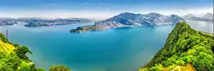 Swiss Alps near Burgenstock with the view of Vierwaldstattersee, Switzerland, Europe