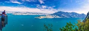 Blue Tower Prints: Swiss Alps near Burgenstock with the view of Vierwaldstattersee and Pilatus mountain