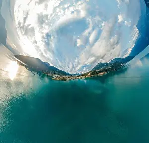 Marvelous Prints: Swiss Mountain Lake nature Drone drone Air 360 vr virtual reality drone panorama