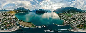Marvelous Prints: Swiss Mountain Lake nature Drone drone Air 360 vr virtual reality drone panorama