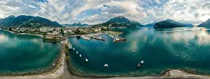 Marvelous Prints: Swiss Mountain Lake nature Drone drone Air 360 vr virtual reality drone panorama