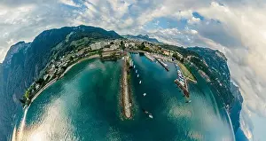 Marvelous Prints: Swiss Mountain Lake nature Drone drone Air 360 vr virtual reality drone panorama