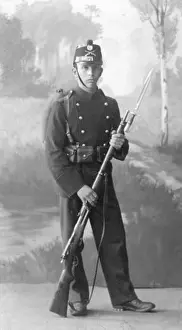 Great War Prints: Swiss soldier with rifle and bayonet c.1900