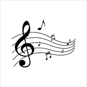 White Vector Vectors Prints: the symphony of music note vector design. instrumental beautiful song symbol illustrations